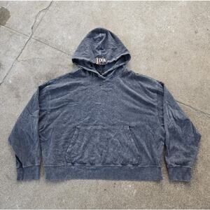 VTG Y2K Nike Dark Gray Center Check Swoosh Hoodie Hooded Sweatshirt Sz Large